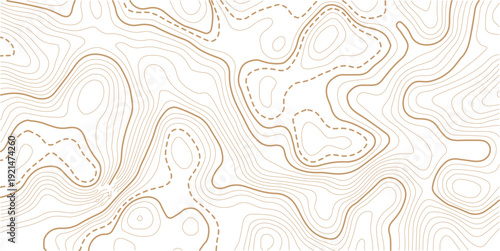 Vector geographic contour mounted map background. Abstract minimal The patter discovery vector topo map. Abstract line contour mountain terrain map background. Vintage outdoors style wallpaper.