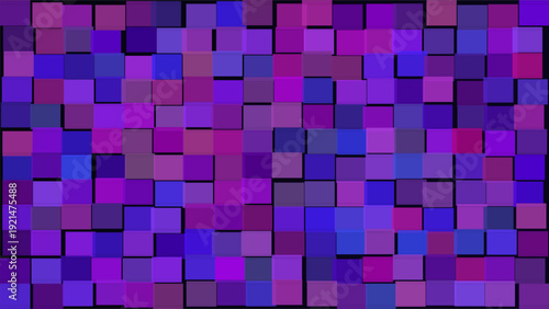 Abstract Modern Neon Geometric Overlapping Squares Grid Mosaic Vector Background