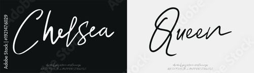 Chelsea Queen, Script Font Calligraphy Logotype Brush Font Type Font lettering handwritten
