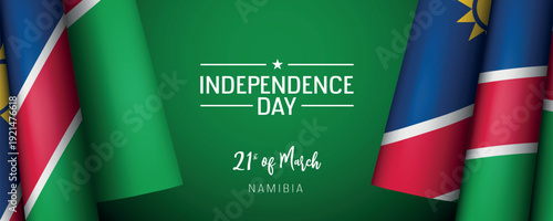 Namibia independence day vector banner, greeting card.