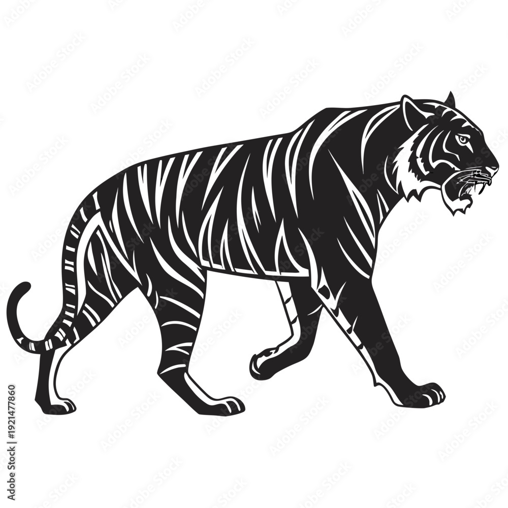 Obraz premium tiger vector illustration