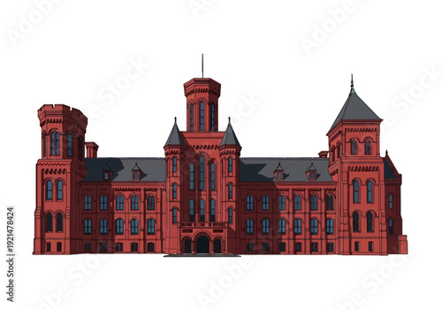 Large Red Brick Building Architecture.