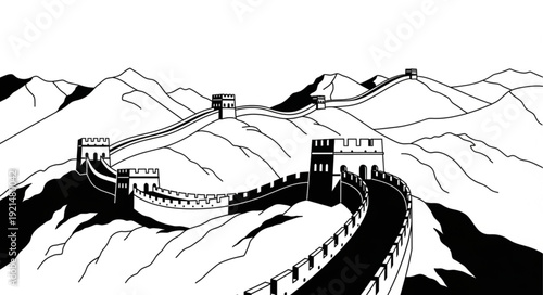 black and white sketch of a horse