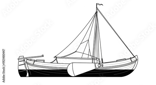 boat on a white background
