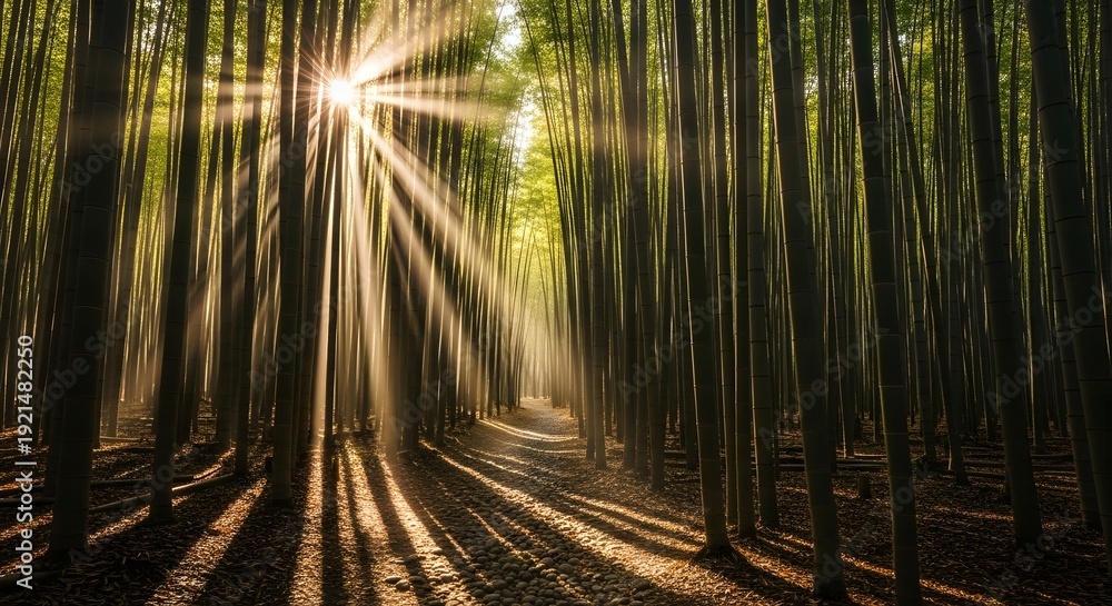 Fototapeta premium sunset in the forest