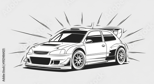Racing Car Speed Illustration Design.