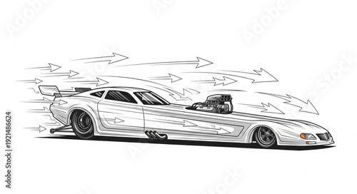 Racing Car Speed Motion Illustration.