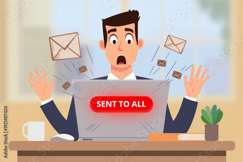 Shocked Businessman Overwhelmed by 