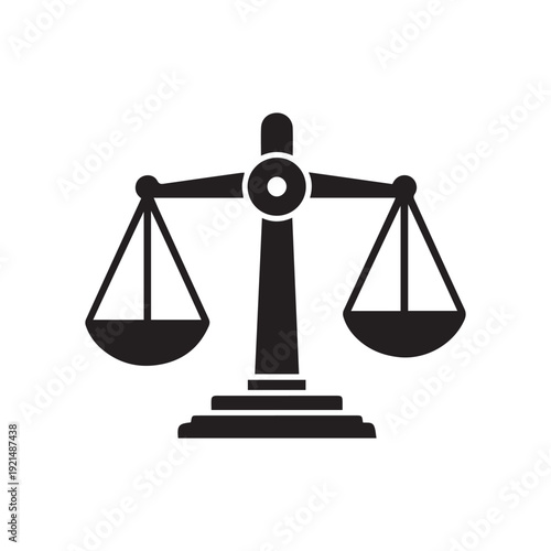 scales of justice with clipping path