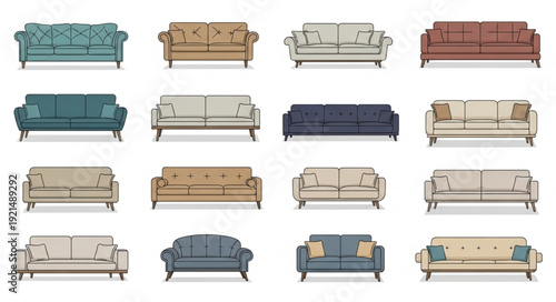 Sofa Set with Various Designs and Colors.