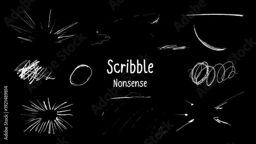 Hand Drawn Scribble Line Animation Effect Vol. 6, pencil sketch doodle arrows, wiggle texture, scratch abstract marks, imperfect street art, overlay, alpha channel transparent background in-out motion