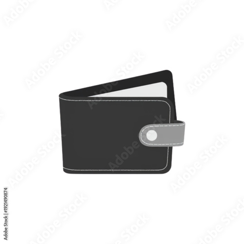 Simple wallet icon with snap closure