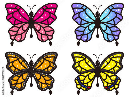 蝶のイラスト素材セット2