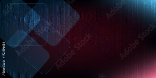 Abstract Neon Blue Squares Grunge Background With Overlapping Geometric Lines And Futuristic Tech Feel eps 10