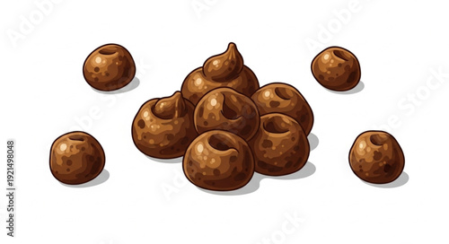 hazelnuts on a white background