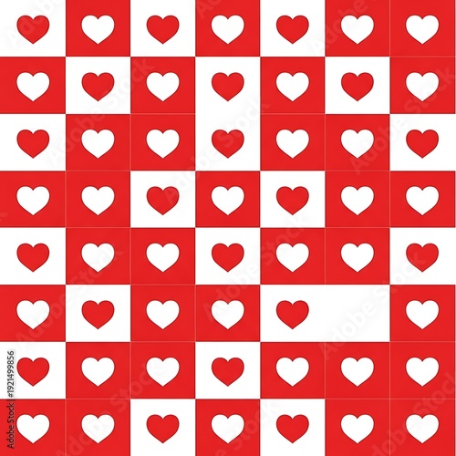 Checkerboard Heart Pattern Design