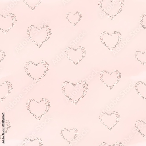 Seamless Heart Pattern on Pink Background