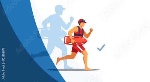 Dynamic Runner with Shadow Effect in Active Motion