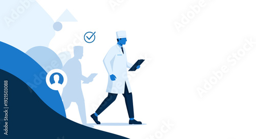 Healthcare Professionals and Patients Using Digital Devices in Medical Environment