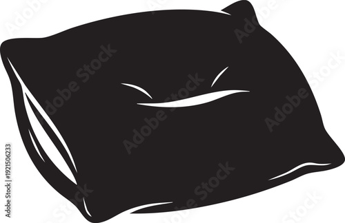Pillow illustration with a simple design, showcasing a sleeping cushion, home decor, comfort, relaxation, and tranquility