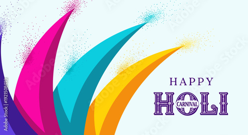 Colorful Confetti Celebration for Holi Festival