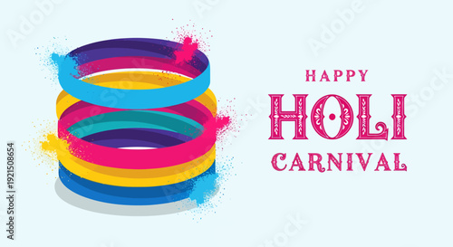 Colorful Holi Festival Splash with Bright Powdered Colors