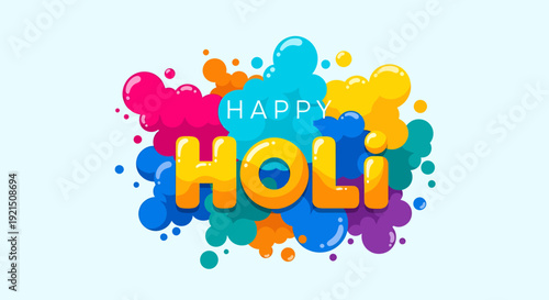 Vibrant Holi Festival Color Splash Celebration