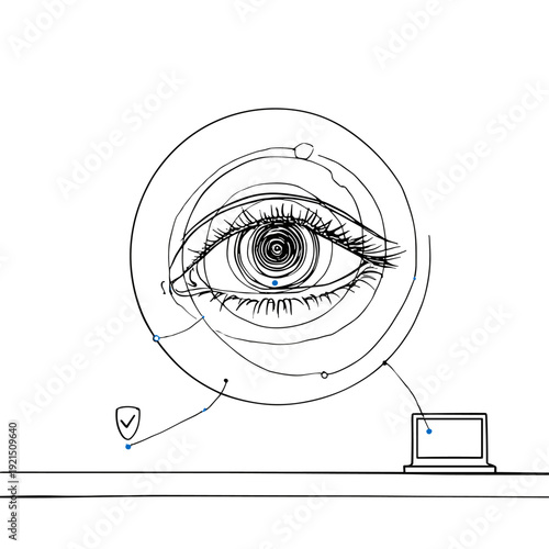 Secure Biometric Eye Scan Authentication Interface