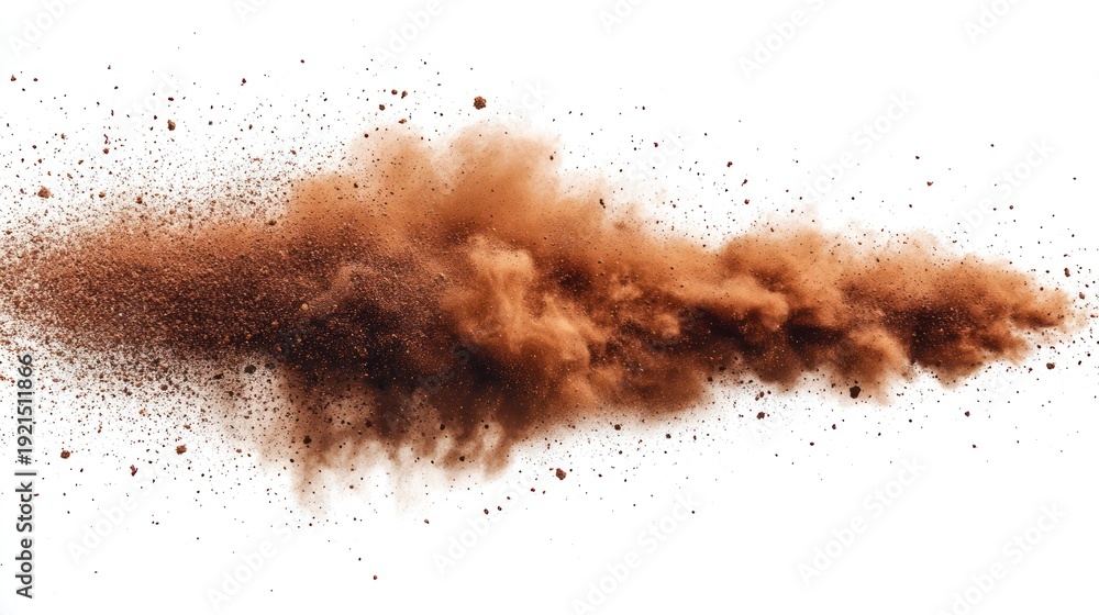custom made wallpaper toronto digitalBrown dirt explosion isolated on white. Possible use graphic design, science, nature