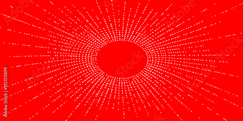 A 3d digital illustration of a red binary code tunnel with glowing matrix patterns and perspective lines creating a motion texture for an abstract network data space wallpaper