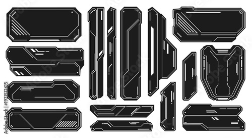 Sci-fi panel vector illustration