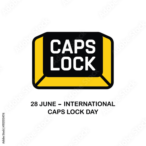Caps Lock Keyboard Badge