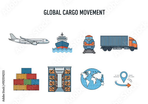 Global cargo movement transportation and logistics solutions for worldwide shipping
