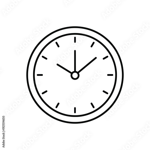 Analog clock face displays the time set precisely at ten o'clock with bold hour and minute hands.
