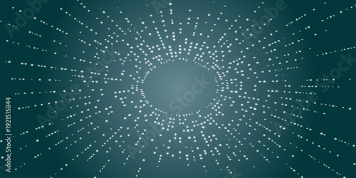 Abstract digital art featuring a blue and purple binary code tunnel with glowing light stars and fractal energy patterns in a dark technological space background