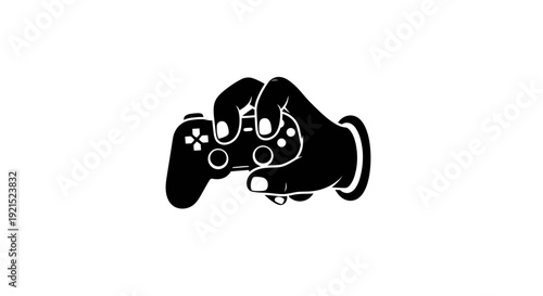 Hand holding game controller, gaming device, entertainment