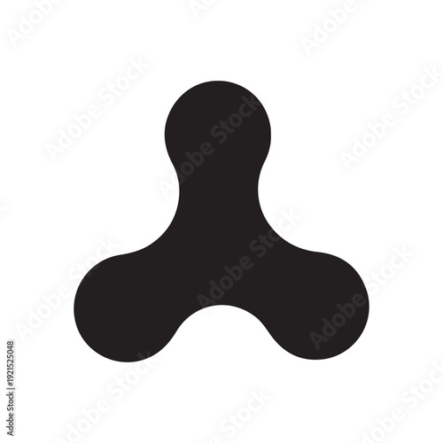 Black Fidget spinner silhouette vector illustration
