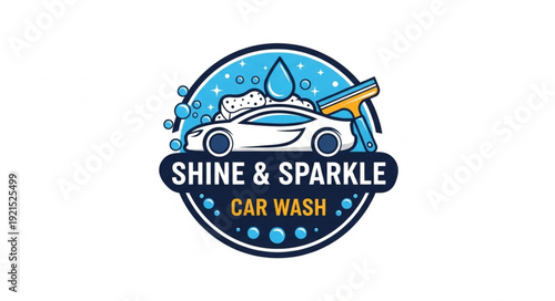 Shine and Sparkle Car Wash Logo Design.