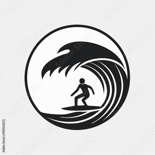 Dynamic Wave Rider Icon Embrace the Thrill of Ocean Surfing Sports