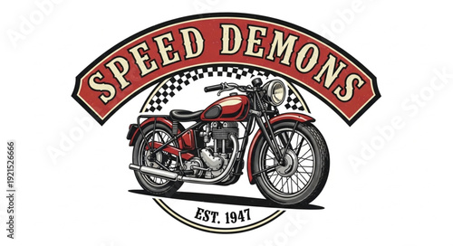 Vintage Motorcycle Logo Design Element.