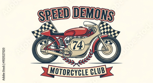 Vintage Motorcycle Racing Club Logo.