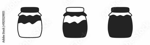 Jar icon on white background. Vector logo jar illustration.