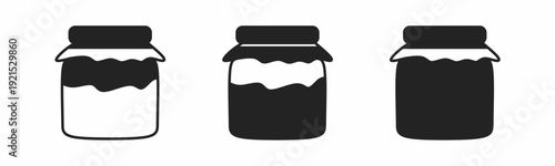 Jar icon on white background. Vector logo jar illustration.