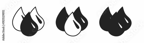 Water drop icon on white background. Vector logo water drop illustration.