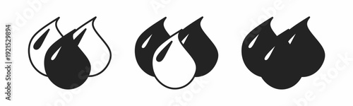 Water drop icon on white background. Vector logo water drop illustration.