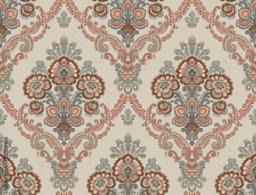 Seamless Colorful tie dye shibori print. Seamless hand drawn batik pattern.Rug textured background. Modern batik wallpaper tile. Watercolor pattern for fabric, clothes, wallpaper. Ethnic design.