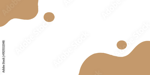 Vector illustration of a sweet chocolate splash and brown dessert design with coffee and cookie icons on a wooden background