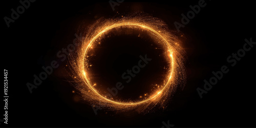 A glowing solar fire number zero and eight design orbits a dark universe planet with a flaming eclipse circle illustration