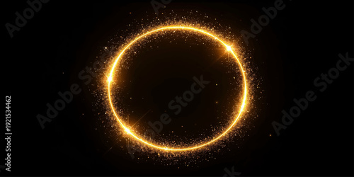 A bright fiery number eight and zero glow like a solar eclipse against the dark black night of a galaxy star design