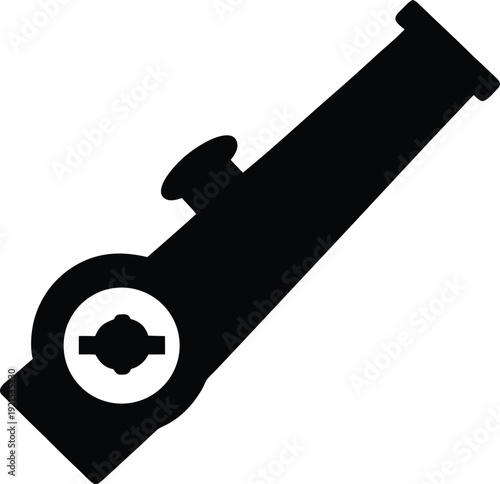 kazoo silhouette Black silhouette vector illustration on transparent background